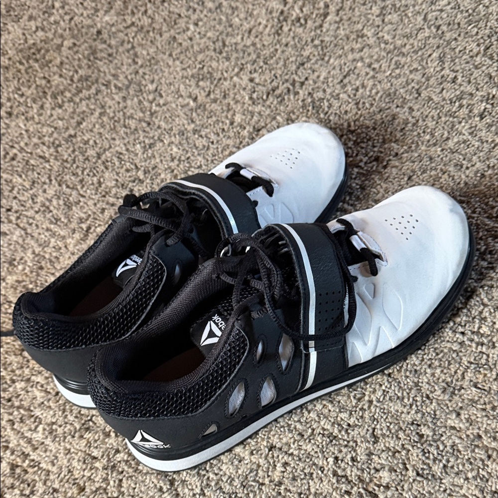 Reebok Men's Black and White Athletic Shoes